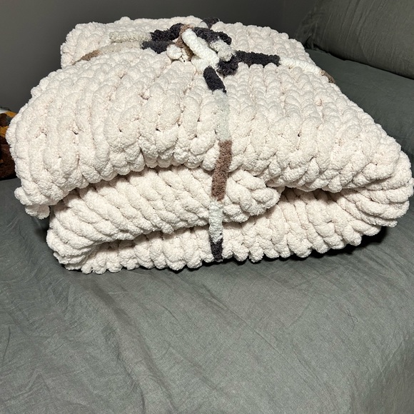 💌XXL King 💌New handmade Big knit chunky blanket BERNAT 🧶 - Picture 7 of 10